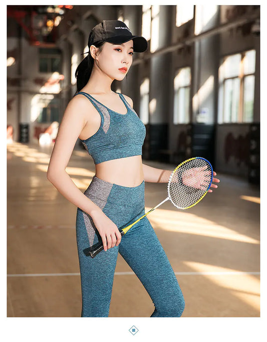 Women's Yoga Set with Sports Bra and Leggings