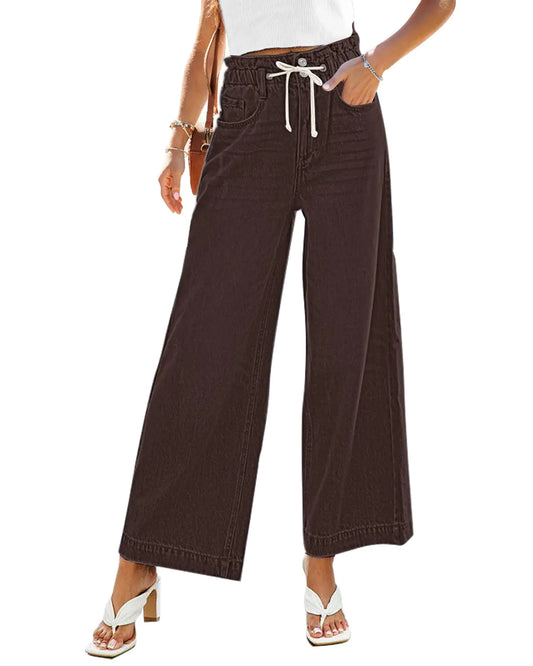 GRAPENT Womens Jeans for Women High Waisted Bootcut Jeans for Women High Waisted Womens Baggy Jeans High Rise Bootcut Jeans for Women Color Pecan Brown Size 8 Size 10