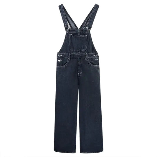Retro Women's Denim Wide Leg Overalls