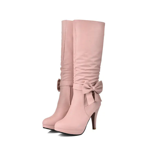 high-quality artificial PU material Bowknot design round toe Martin boots perfect for stylish outfits