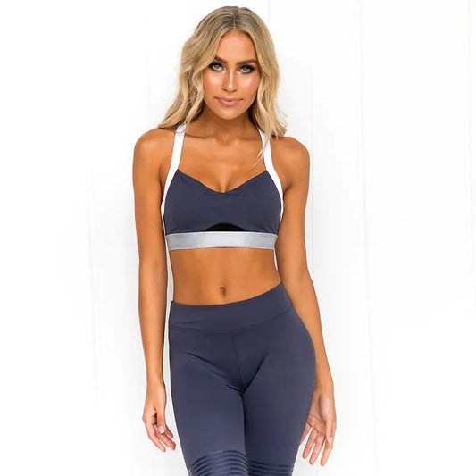 Comfortable seamless yoga set featuring a vibrant canary yellow sports bra and high waist leggings for active women
