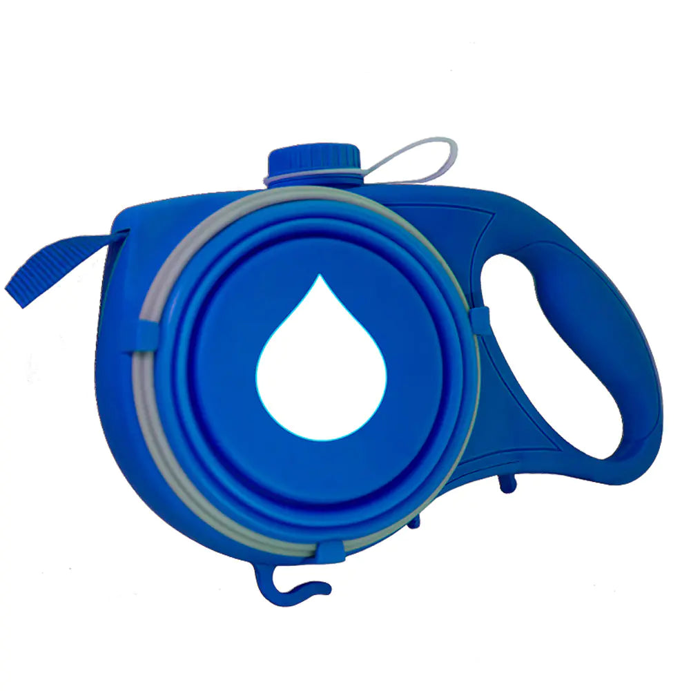 Outdoor gear featuring a water bottle and traction rope for hiking and park visits